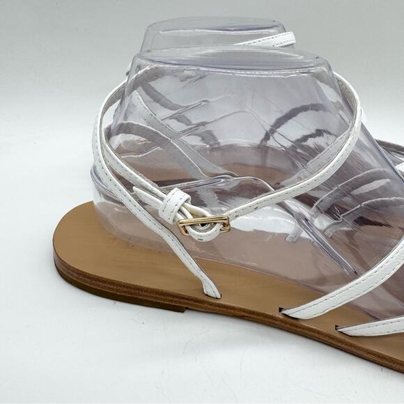 RAYE x Revolve Void Strappy Ankle Wrap Thong Sandal in White Size 8.5 Minimalist - Picture 5 of 16